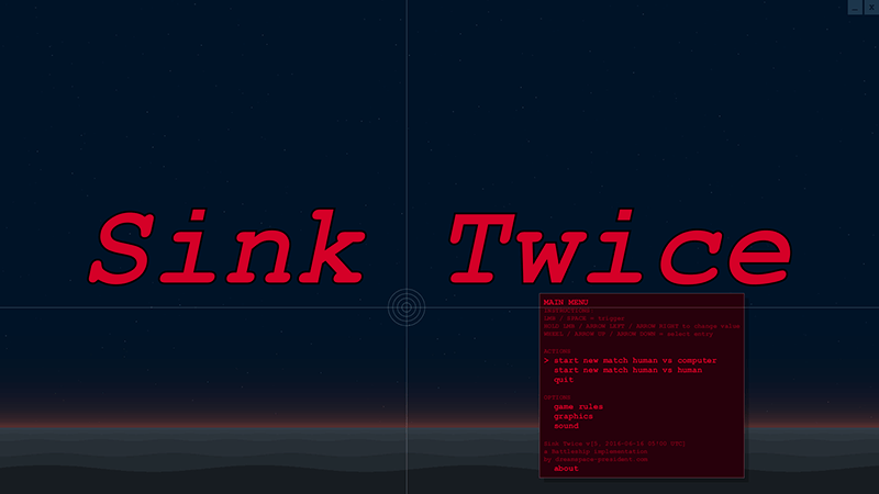 Sink Twice title screenshot